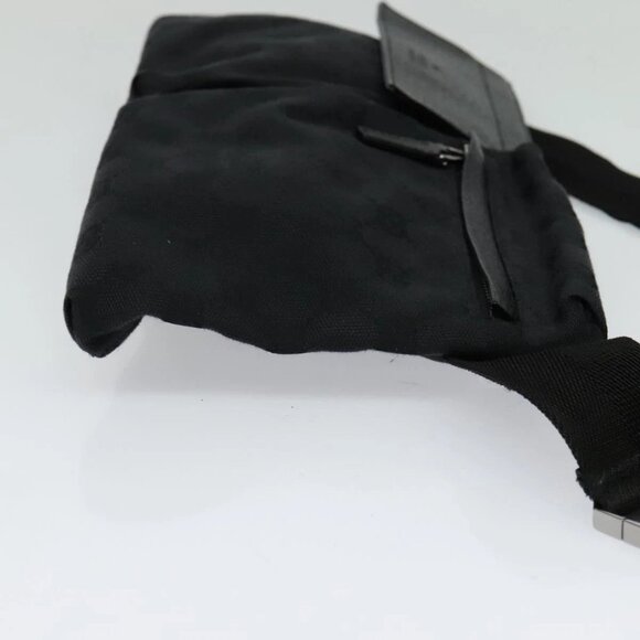 GUCCI GG Canvas Waist bag Black Silver 28566 Auth SW827 - Picture 6 of 16
